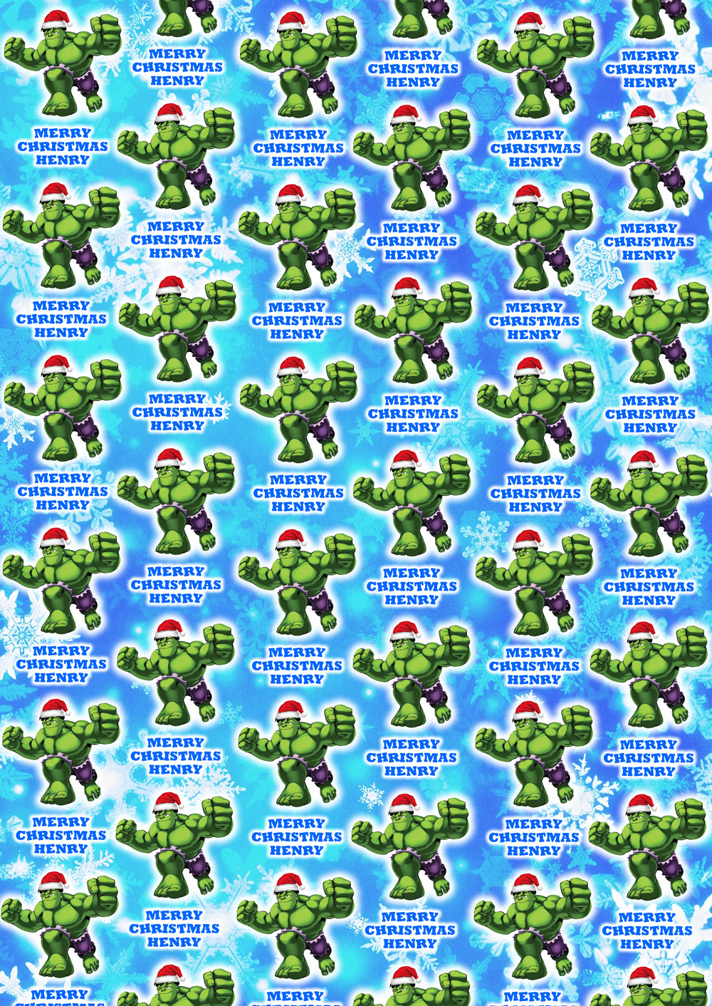 INCREDIBLE HULK Personalised Christmas Wrapping Paper D2
