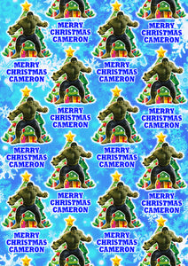 INCREDIBLE HULK Personalised Christmas Wrapping Paper - Disney