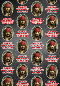 JACK SPARROW Personalised Wrapping Paper - Disney