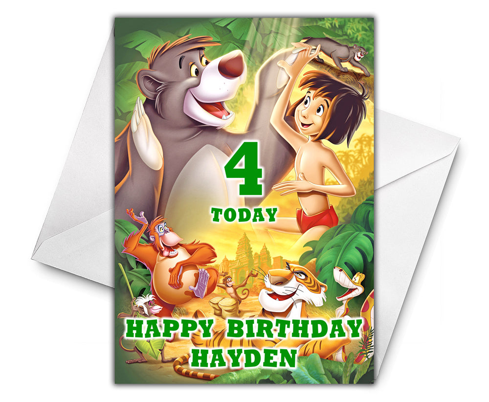 JUNGLE BOOK 2 Personalised Birthday Card - Disney
