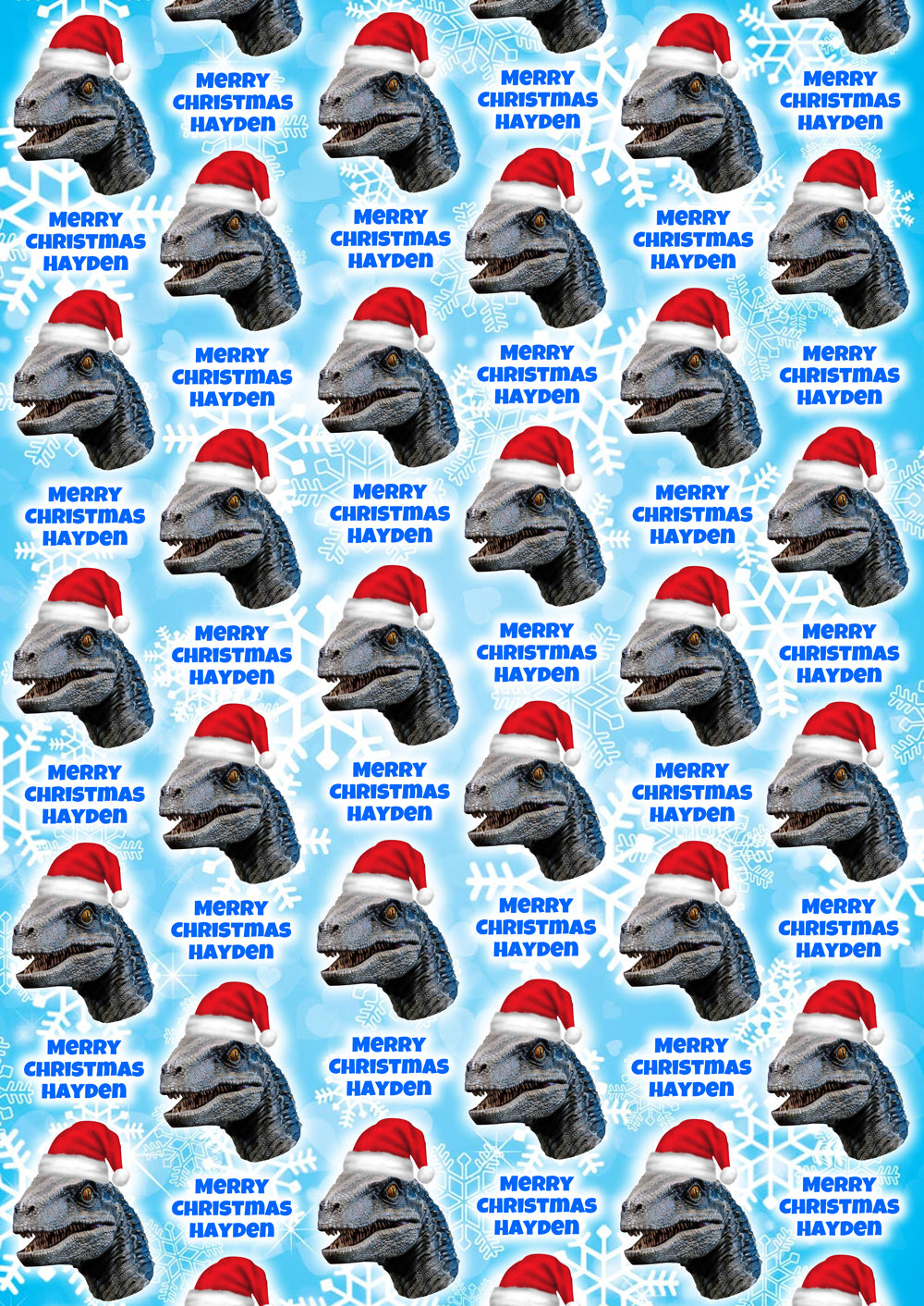 JURASSIC WORLD Personalised Christmas Wrapping Paper