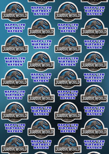 JURASSIC WORLD Personalised Wrapping Paper