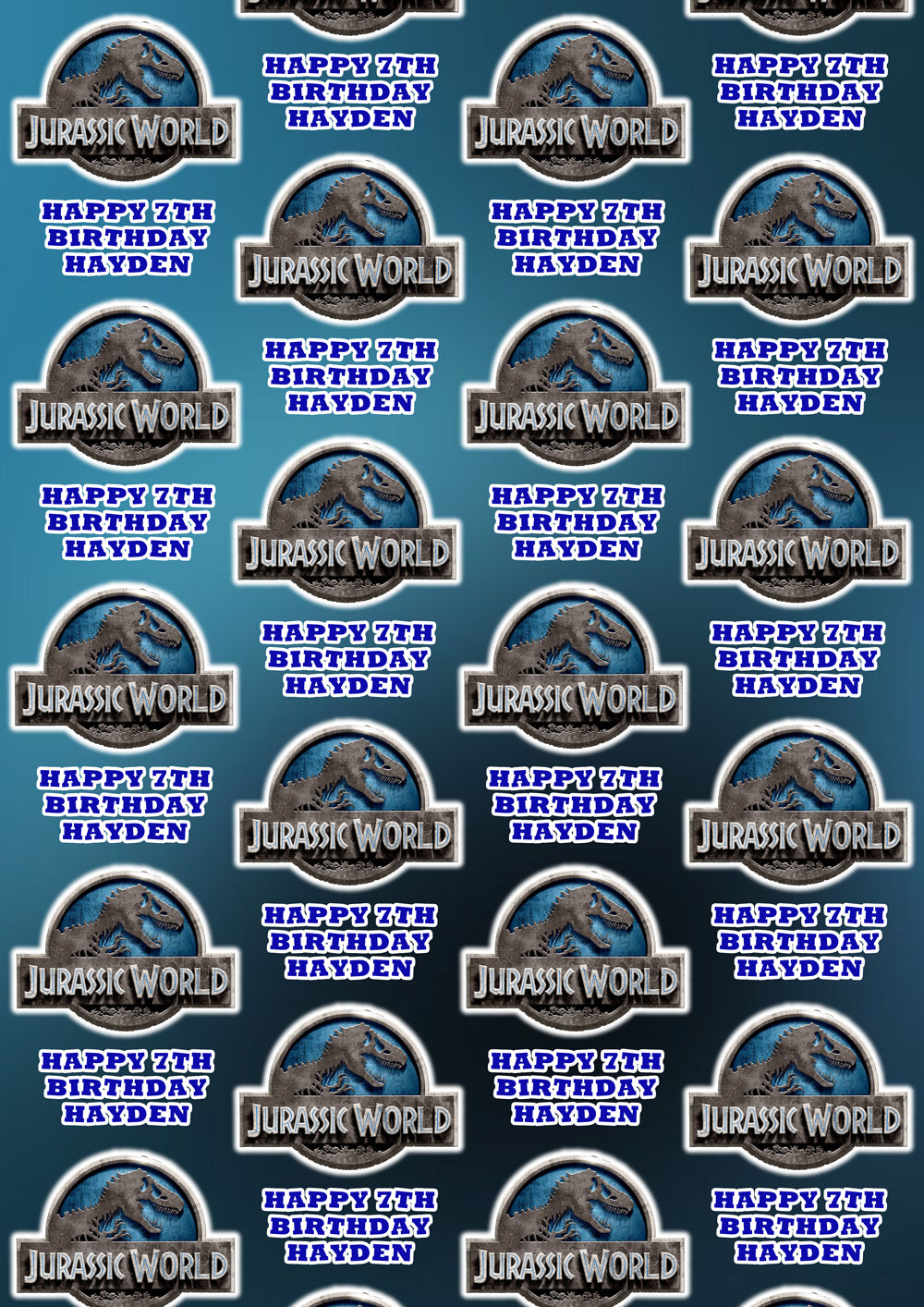 JURASSIC WORLD Personalised Wrapping Paper