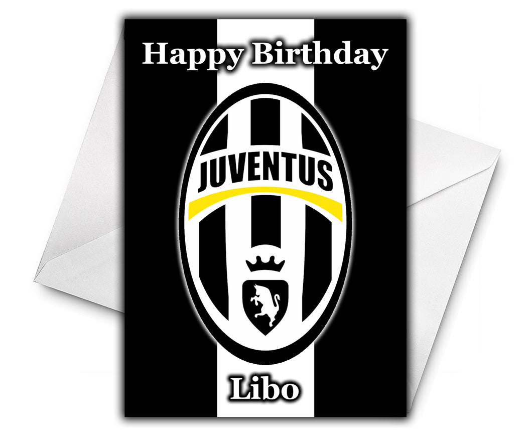 JUVENTUS FC Personalised Birthday Card - D2