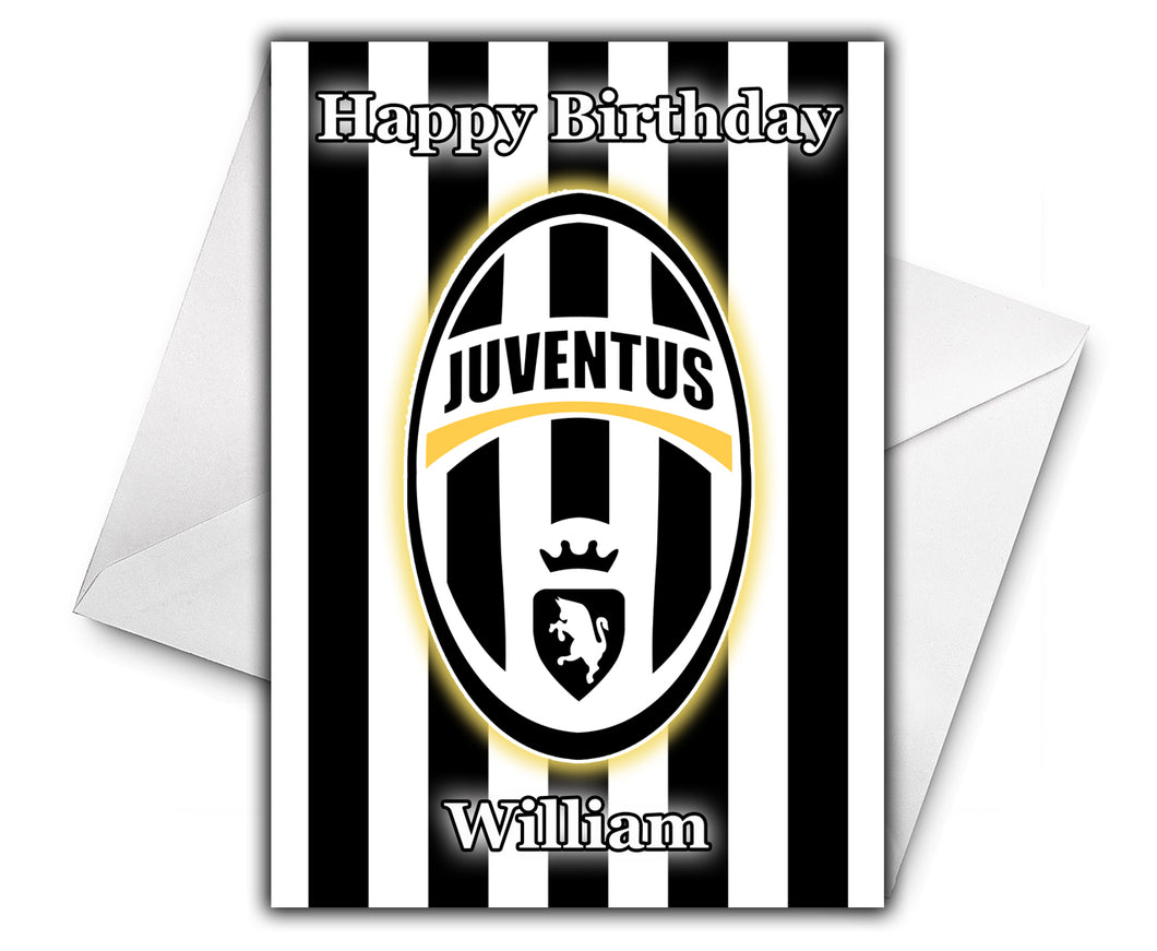 JUVENTUS FC Personalised Birthday Card