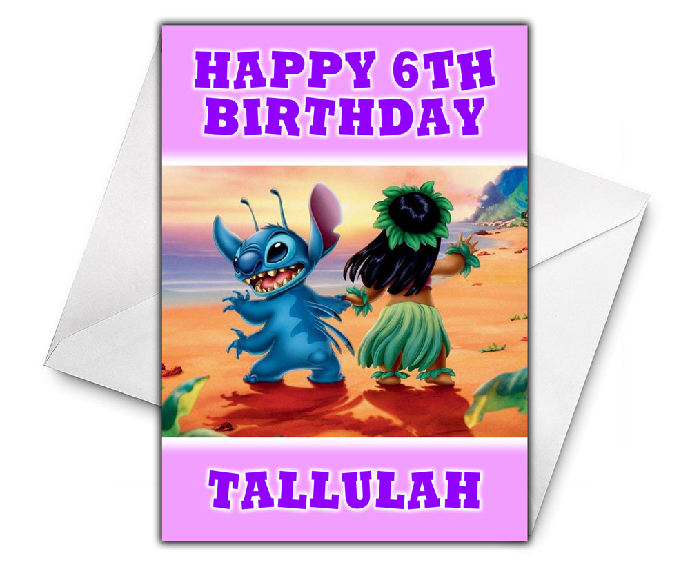 LILO AND STITCH 2 Personalised Birthday Card - Disney