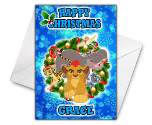 THE LION GUARD Personalised Christmas Card D2 - Disney
