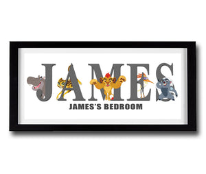 LION GUARD Personalised Name Print - Fully Framed - Disney - D2
