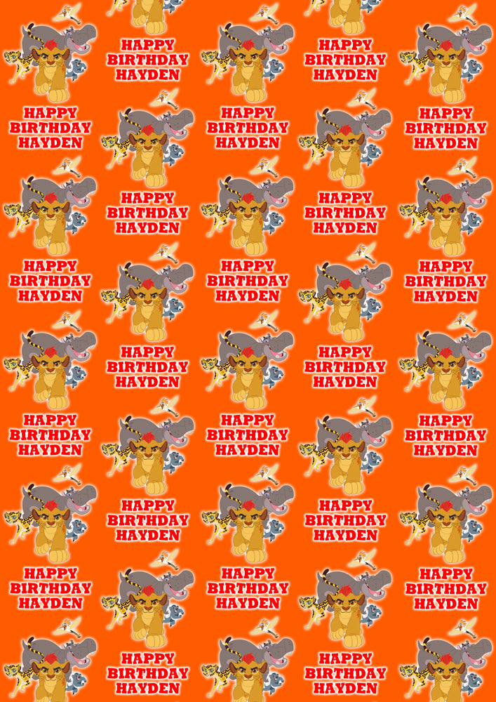 LION GUARD Personalised Wrapping Paper - Disney