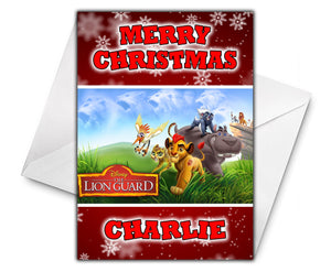 THE LION GUARD Personalised Christmas Card - Disney