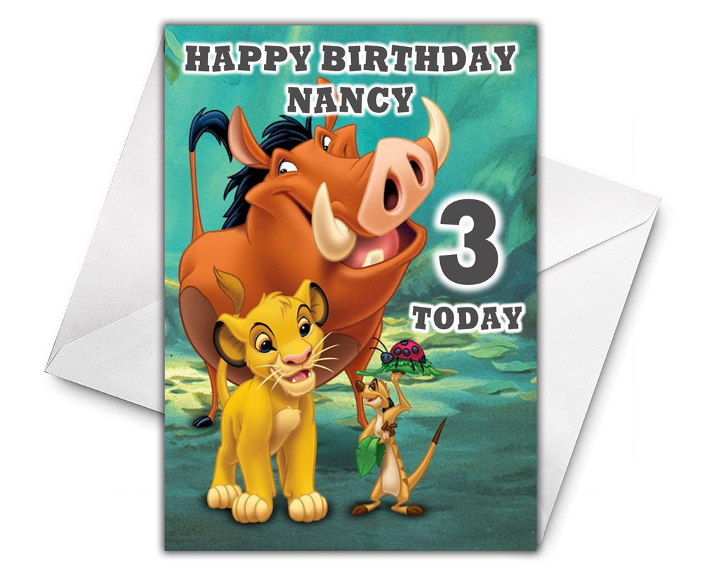 Copy of LION KING Personalised Birthday Card - Disney - D2