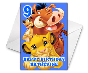 LION KING Personalised Birthday Card - Disney - D3