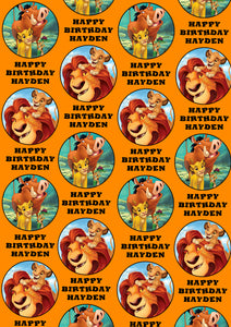 LION KING Personalised Wrapping Paper - Disney