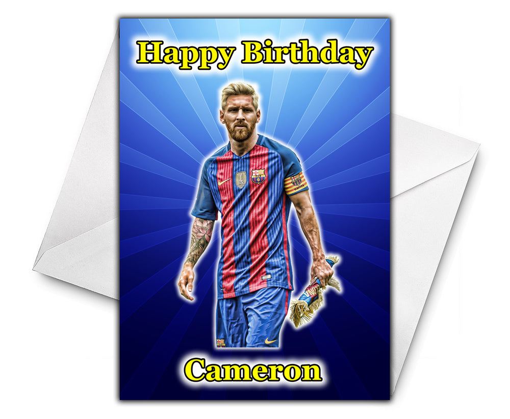LIONEL MESSI Personalised Birthday Card