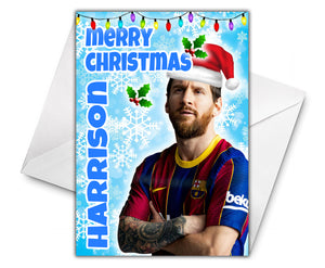 LIONEL MESSI Personalised Christmas Card