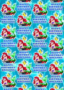 LITTLE MERMAID Personalised Wrapping Paper - Disney