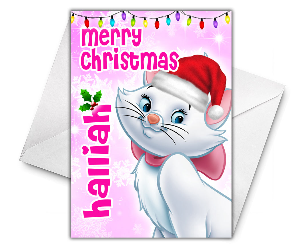MARIE ARISTOCATS Personalised Christmas Card - Disney