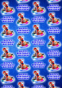 MARIO KART Personalised Wrapping Paper
