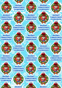 SUPER MARIO Personalised Christmas Wrapping Paper