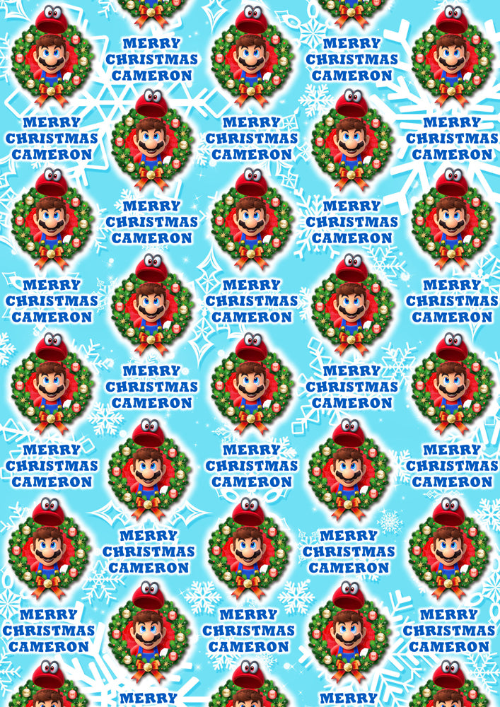 SUPER MARIO Personalised Christmas Wrapping Paper
