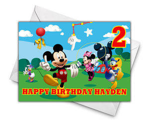 MICKEY MOUSE Personalised Birthday Card - Disney - D4