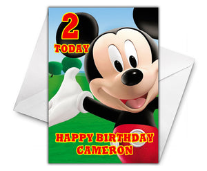 MICKEY MOUSE Personalised Birthday Card - Disney - D3