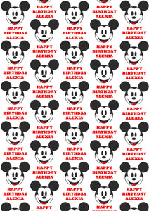 MICKEY MOUSE Personalised Wrapping Paper - Disney - D3