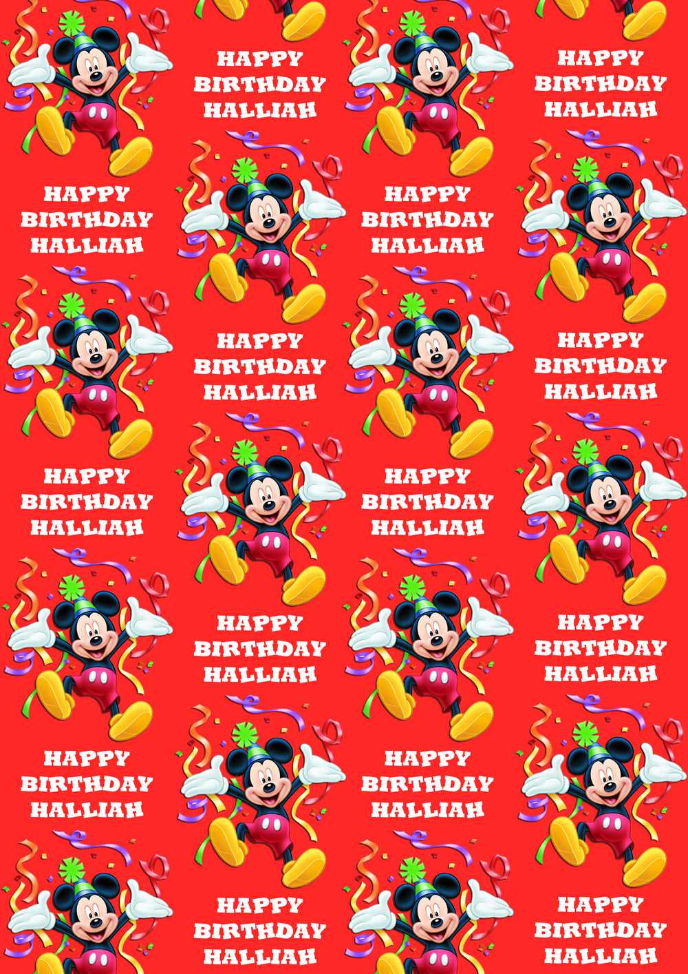 MICKEY MOUSE Personalised Wrapping Paper - Disney