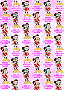MINNIE MOUSE Personalised Christmas Wrapping Paper D3 - Disney