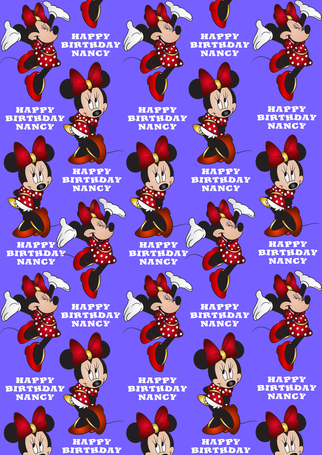 MINNIE MOUSE Personalised Wrapping Paper - Disney
