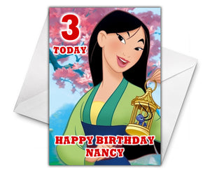 MULAN Personalised Birthday Card - Disney