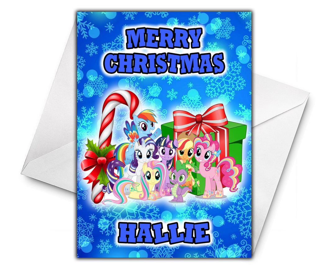 MY LITTLE PONY Personalised Christmas Card