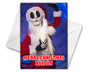 NIGHTMARE BEFORE CHRISTMAS Personalised Christmas Card - Disney