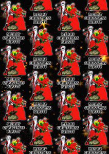 NIGHTMARE BEFORE CHRISTMAS Personalised Christmas Wrapping Paper - Disney