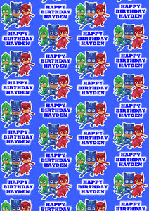 PJ MASKS Personalised Wrapping Paper - Disney