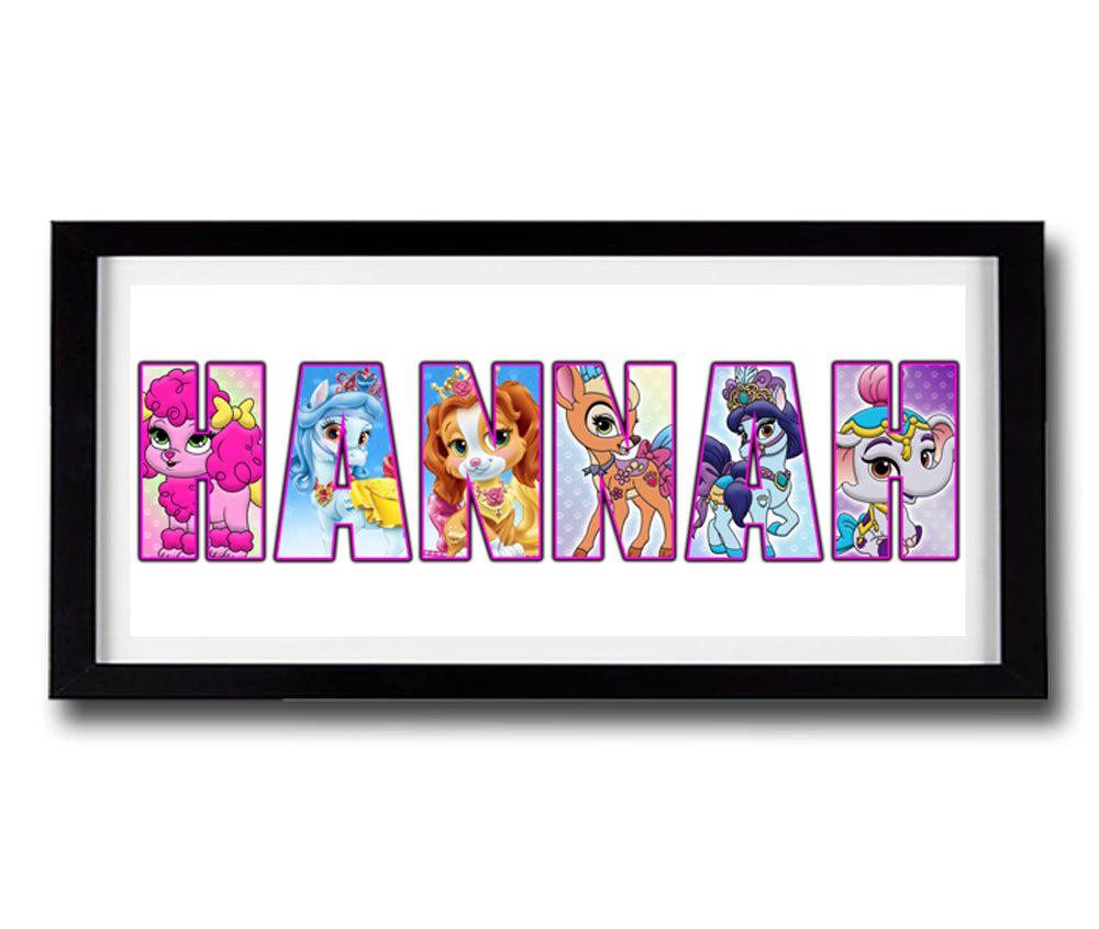 PALACE PETS Personalised Name Print - Fully Framed - Disney