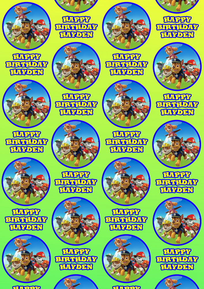 PAW PATROL Personalised Wrapping Paper