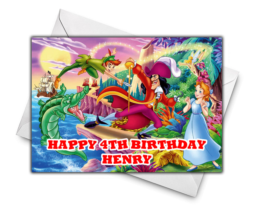PETER PAN Personalised Birthday Card - Disney - D3