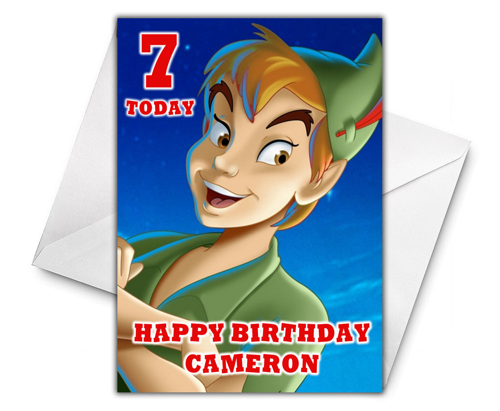 PETER PAN Personalised Birthday Card - Disney - D4