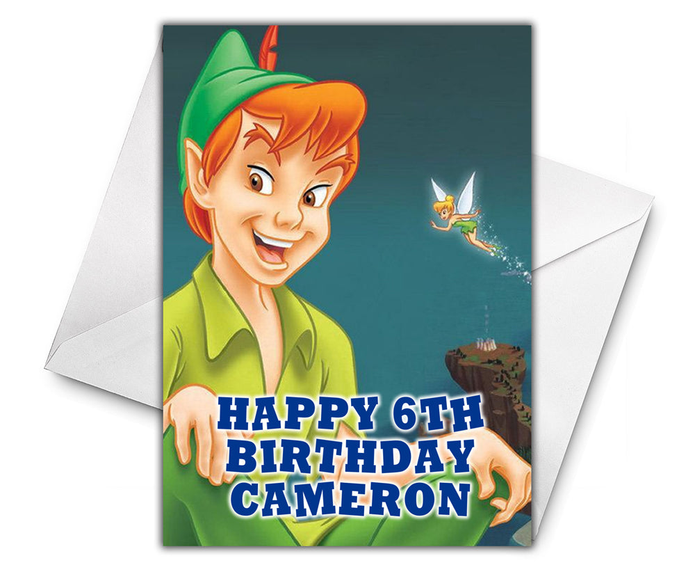 PETER PAN Personalised Birthday Card - Disney - D1