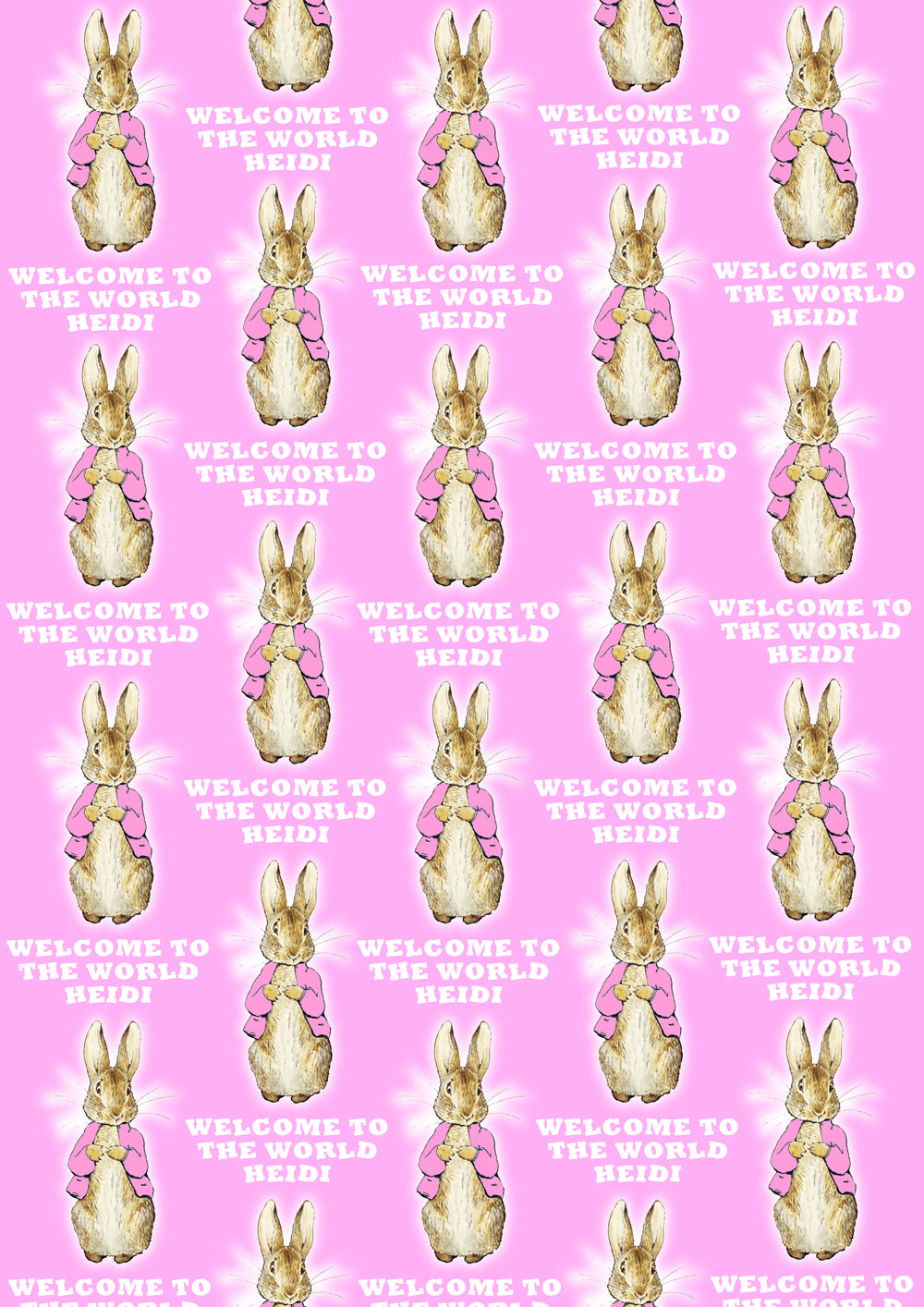 PETER RABBIT Personalised Wrapping Paper - Girl