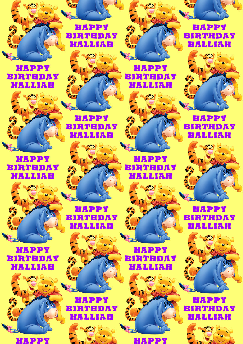 WINNIE THE POOH Personalised Wrapping Paper - Disney
