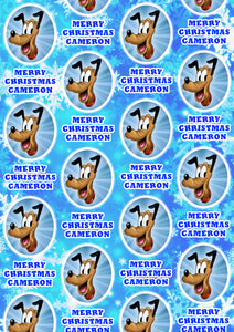 PLUTO Personalised Christmas Wrapping Paper - Disney