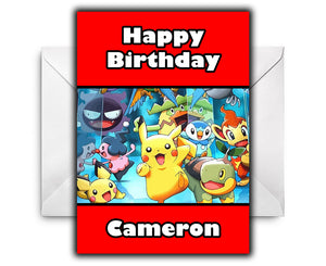 POKEMON Personalised Birthday Card