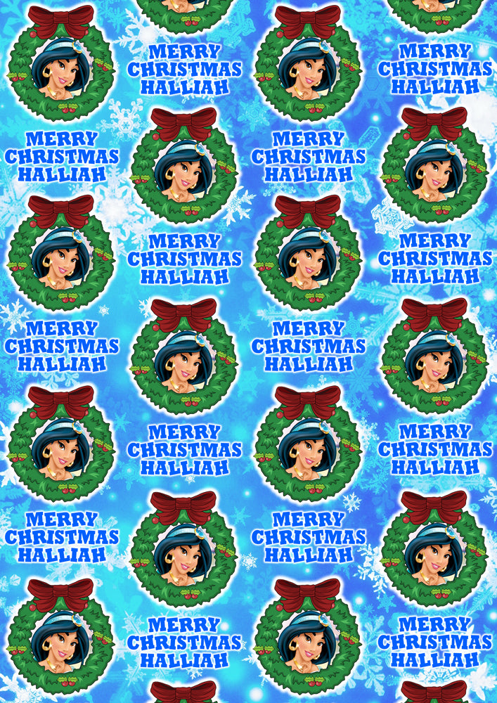 PRINCESS JASMINE Personalised Christmas Wrapping Paper - Disney