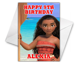 MOANA Personalised Birthday Card - Disney - D2