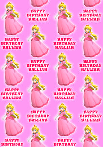 PRINCESS PEACH Personalised Wrapping Paper