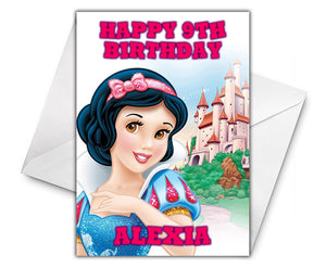 SNOW WHITE Personalised Birthday Card - Disney
