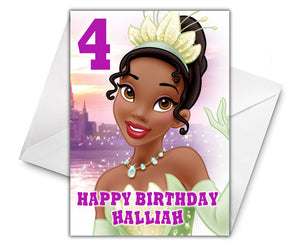 PRINCESS TIANA - Personalised Birthday Card - Disney