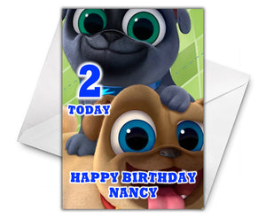 PUPPY DOG PALS Personalised Birthday Card - Disney